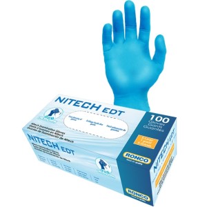 RONCO Nitech EDT Blue Examination Glove Powder Free X-Large 100x10